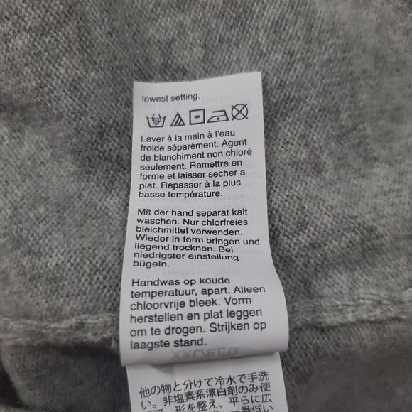 J Crew Sweater 100% Cashmere Grey Monaco Blue Sailboats SS - Picture 9 of 10